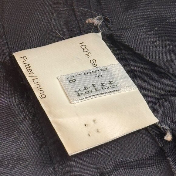 Vintage Antonette Franz Haushofer Womens Silk Blazer Jacket Brown Geometric Patt - Picture 3 of 11